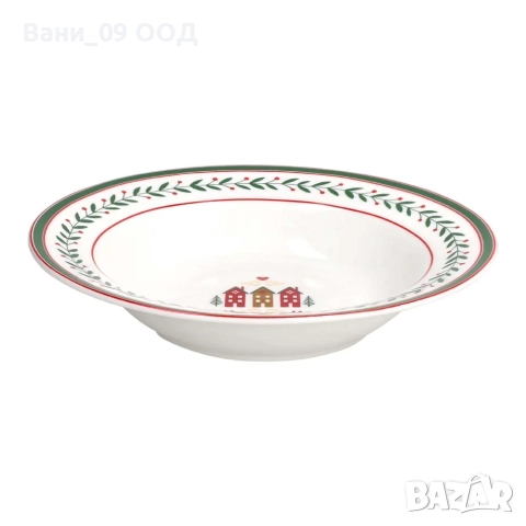 Красив коледен порцеланов сервиз за хранене, снимка 9 - Сервизи - 52686662