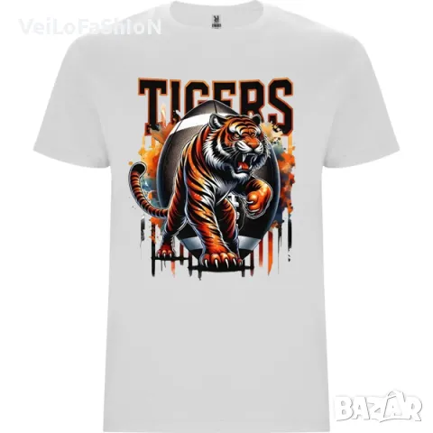 Нова детска тениска с Тигър - TIGERS в бял цвят, снимка 1