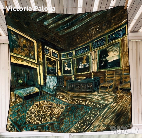 Винтидж шал- картина колекционерска находка