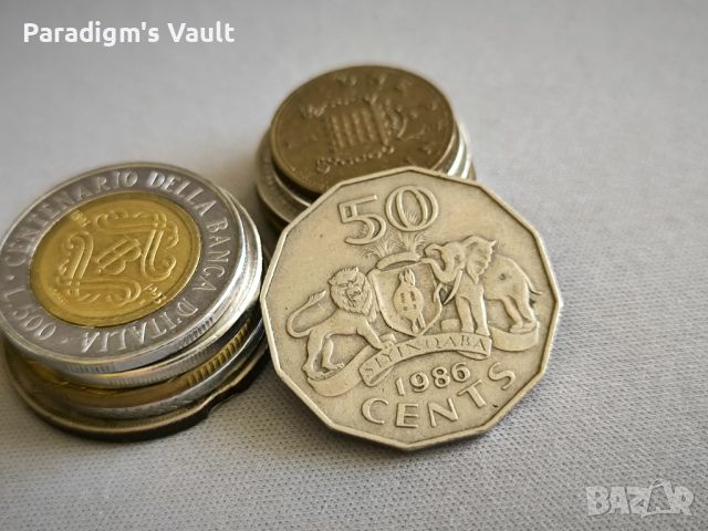 Монета - Свазиленд - 50 цента | 1986г.