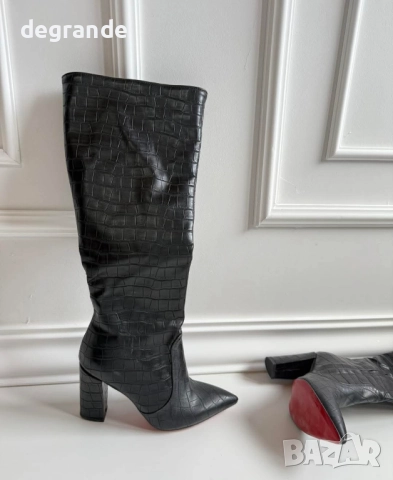 Дамски ботуши с ток 