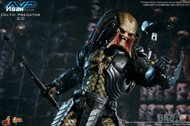 Нова Гореща фигура на Келтик Хищника 2.0/ New Hot Toys MMS221 Alien vs. Predator Celtic Predator, снимка 4 - Колекции - 54085713