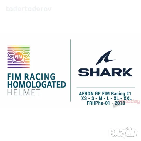 Мото Каска за мотор SHARK AERON GP BLANK SP BLUE Official FIM MotoGP, снимка 8 - Аксесоари и консумативи - 50381590