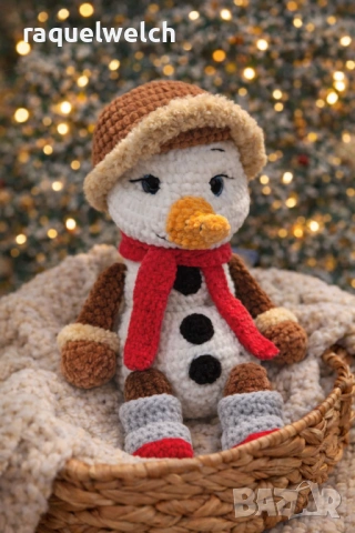 Ръчно Изплетен Сенежен Човек "Амигуруми"