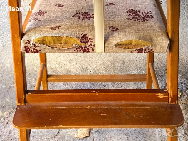 винтидж дървено детско столче , снимка 4 - Антикварни и старинни предмети - 52223739