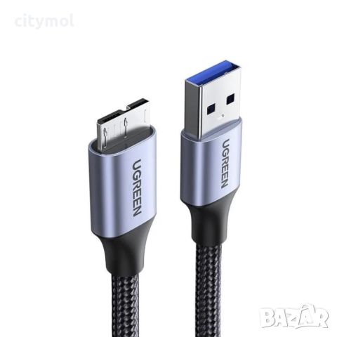 UGREEN USB 3.0 кабел, бърз трансфер на данни и зареждане за Samsung Galaxy, външни твърди дискове, снимка 1 - USB кабели - 46288631