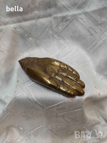 Автентична бронзова пластика „Ръка"- изключително масивна !, снимка 9 - Антикварни и старинни предмети - 53495274