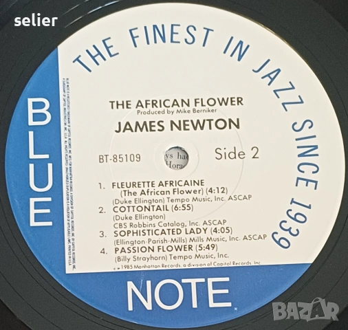 James Newton  – The African Flower - The Music Of Duke Ellington And Billy Strayhornn Издание 🇺🇸 U, снимка 4 - Грамофонни плочи - 53768560