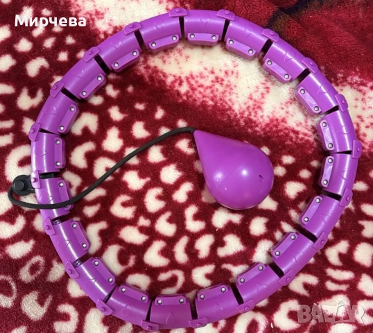 Фитнес обръч hula hoop не падащ обръч за отслабване като нов 