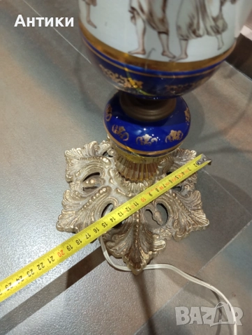 Стара порцеланова лампа , снимка 7 - Антикварни и старинни предмети - 52513737