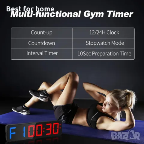 Голям таймер за табата, групови занимания,фитнес Gym Timer ANJANK, снимка 10 - Фитнес уреди - 48743098