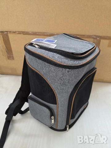 Разширяема транспортна раница за домашни любимци Lekesky (Сива), снимка 11 - За котки - 52486248