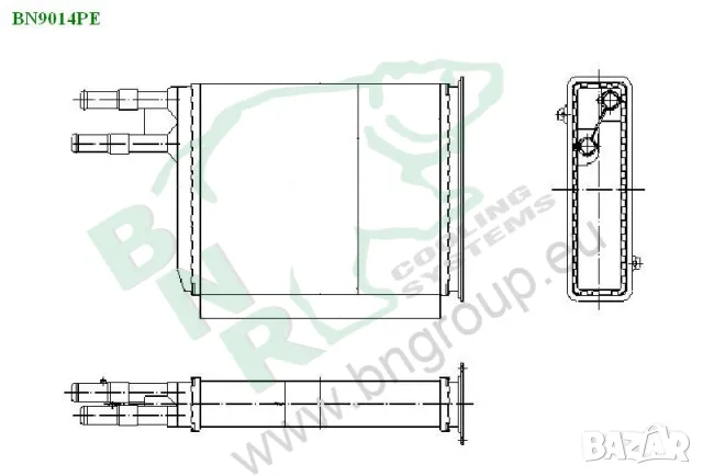 Радиатор парно BNR за CITROEN,FIAT,PEUGEOT BN9014, снимка 5 - Части - 14468180