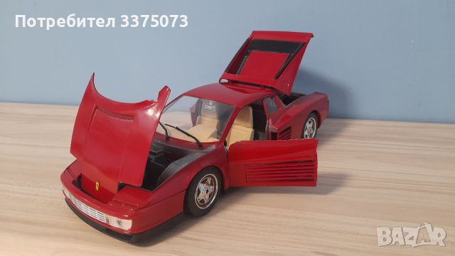 Ferrari testarossa 1:18 Burago , снимка 5 - Колекции - 46719049