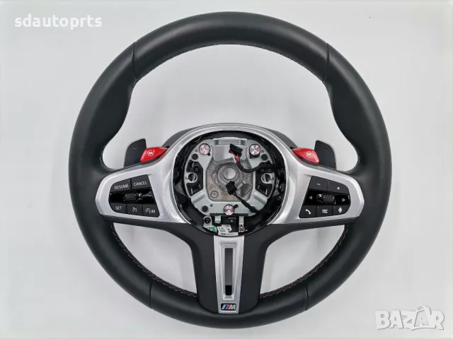 M Sport Черен Спортен Волан BMW X5M X6M M5 F90 M8 F91 F92 F93 F95 F96, снимка 2 - Части - 47052412