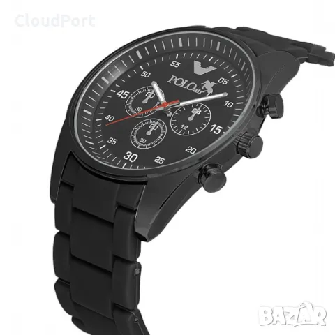  Мъжки комплект, 55 мл Парфюм и черен часовник, Polo Air, снимка 4 - Мъжки - 50394000