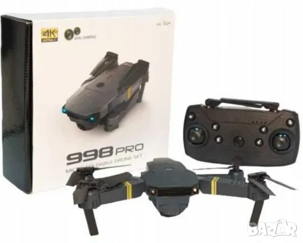 Сгъваем DRON 998 Pro с 2 камери, WIFI и приложение HD, снимка 6 - Дронове и аксесоари - 46978148