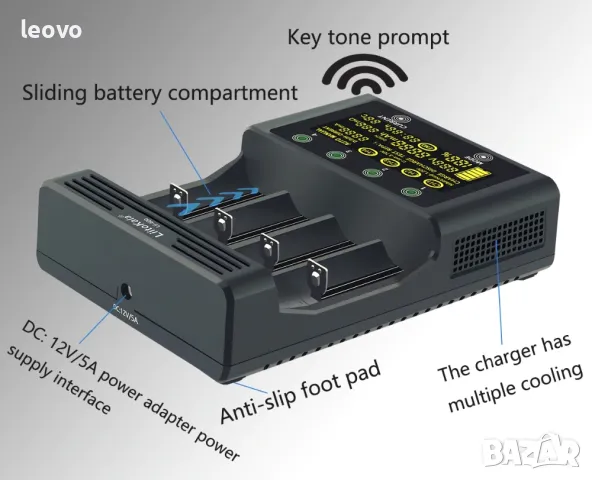 Професионално интелигентно зарядно - LiitoKala Lii-600.  Българско упътване, снимка 6 - Батерии, зарядни - 49305135