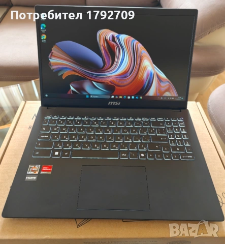 MSI MODERN 15 B7M ryzen 5 7430U, ram 16 gb/SSD 512gb