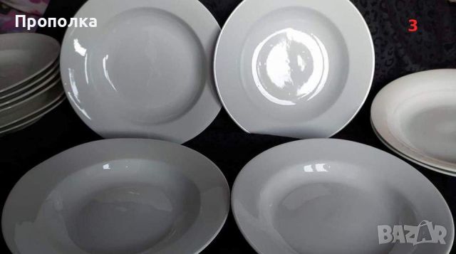 Пет вида бели чинии Номерирани на снимки, снимка 3 - Чинии - 45403039