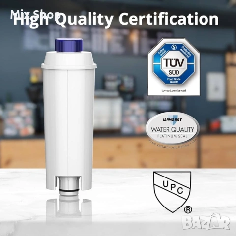 Нов Пакет от 8 филтъра за вода iRhodesy, съвместими с Delonghi DLSC002, снимка 4 - Кафемашини - 53796799