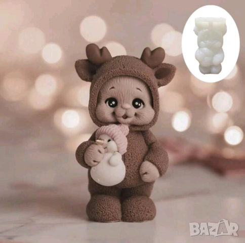 Молд еленче със снежен човек , снимка 2 - Форми - 54226266