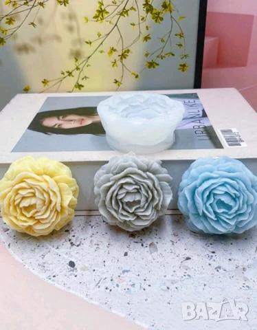 Молд божур среден 7,2 см , снимка 3 - Форми - 50630903