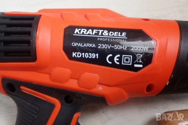 Пистолет за горещ въздух Крафт & Деле 2000W, снимка 7 - Други инструменти - 52035050