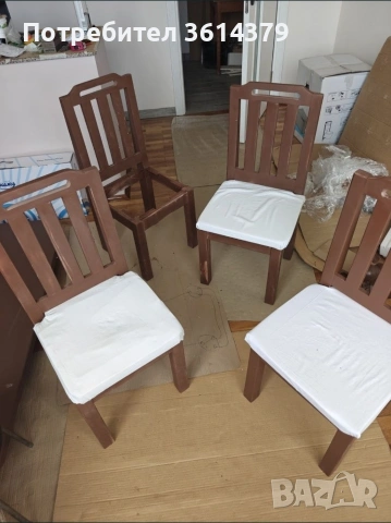 Масивна маса от чам със столове, снимка 8 - Маси - 53651407