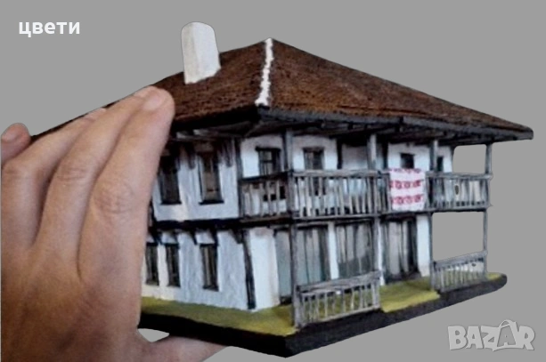 авторски колекционерски прототип на стара възрожденска къща с модерни нотки, снимка 2 - Други ценни предмети - 53684106