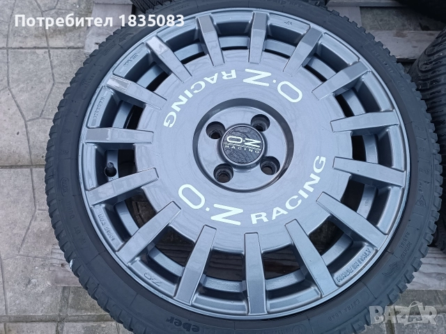 Лети джанти 17ки 4х100 O.Z. Racing + зимни гуми 205/40/17 Kleber, снимка 5 - Гуми и джанти - 52822240