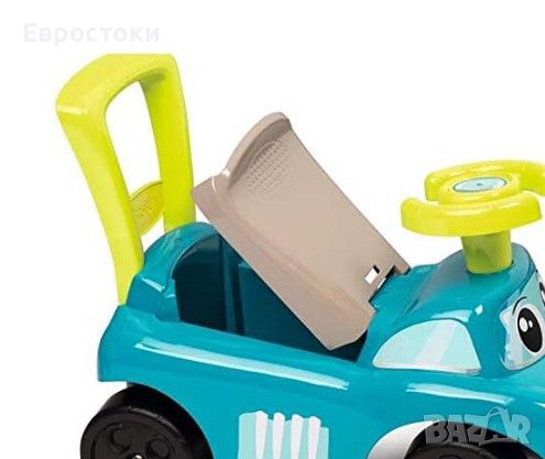 Кола за бутане Smoby 2-in-1 Ride on Cars, кола проходилка за деца с кутия за играчки под седалката, снимка 4 - Детски велосипеди, триколки и коли - 45900297