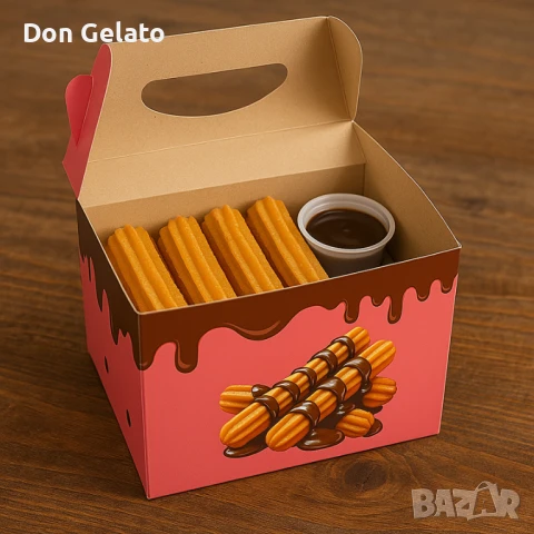 Takeaway Кутия за чурос за вкъщи с дръжка, снимка 5 - Други - 51268230