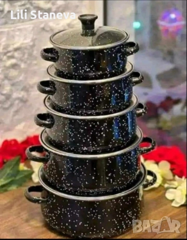 Комплект от 5 броя тенджери за домашна и професионална употреба 16/18/20/22/24см. , снимка 1