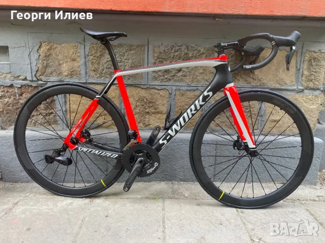 Карбонов велосипед S-WORKS TARMAC SL5 disc.ULTEGRA di2-12V.MAVIC., снимка 12 - Велосипеди - 50311064