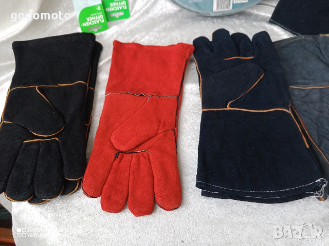 Ръкавици за заваряване,Огнеупорни кожени ръкавици, устойчиви на огън/плам, заварчици,естествена кожа, снимка 7 - Други инструменти - 44991228