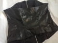 H&M нов кожен топ корсет-бюстие с цип отпред р-р XS , снимка 6