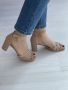  Дамски сандали с ток и бляскави елементи за елегантни походки, снимка 1 - Сандали - 45232941