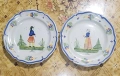Две старинни керамични чинии- Quimper- Франция , снимка 1