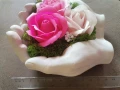 Красив сувенир от гипс с декорация рози, снимка 5
