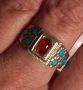 Старинен сребърен пръстен с Карнеол , снимка 1 - Пръстени - 45952369