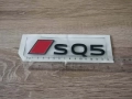 емблема Audi SQ5 нов стил черно с червено, снимка 2