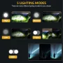 Ново мощно LED фенерче USB акумулаторно 5 режима за къмпинг туризъм, снимка 2