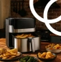 Смарт Еърфрайър , 2200W, XXL 6.5л, Wi-Fi Tuya App, 10 Програми, Неръждаема стомана, снимка 2
