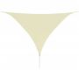 vidaXL Слънцезащино платно, Оксфорд плат, триъгълно, кремаво, 5х5х5 м（SKU:42301