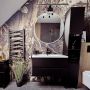 vidaXL Шкаф за баня с вградена мивка, черен, ПДЧ(SKU:3071631, снимка 1