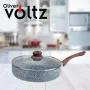 Тиган с капак Voltz Siena, Дълбок, Мраморно каменно керамично покритие, снимка 4