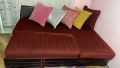 Разтегателен диван с лежанка, снимка 1 - Дивани и мека мебел - 45478095