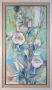 Картина маслени бои на платно "Бели рози", 40 х 80 см, снимка 3