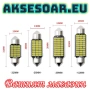 2 бр. Автомобилни сулфидни крушки 12V 39 mm с 36 LED диода ледено сини интериорни светлини за плафон, снимка 3